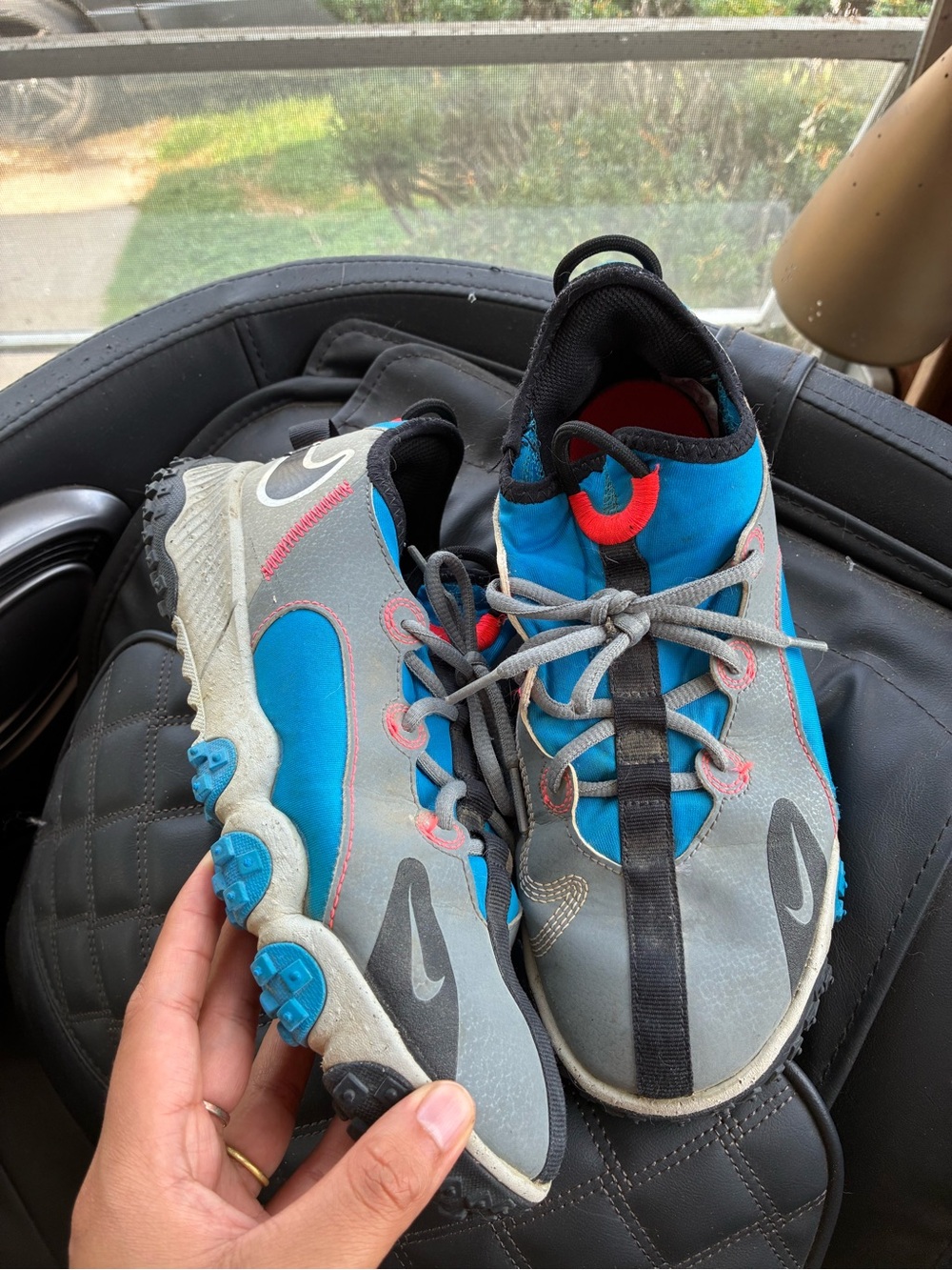 Nike Kids Blue, Gray & Black Trail Sneakers